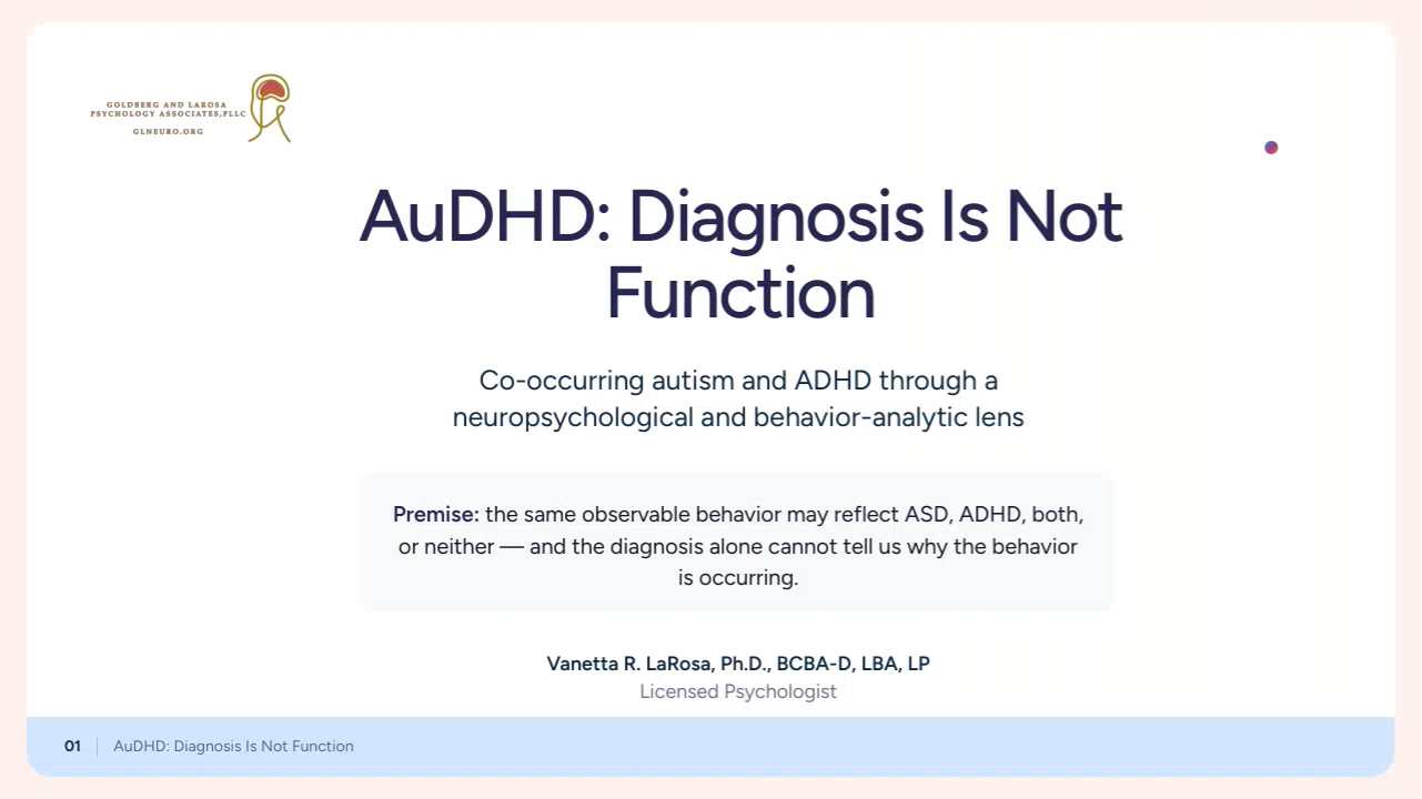 AuDHD: Diagnosis Does Not Equal Function